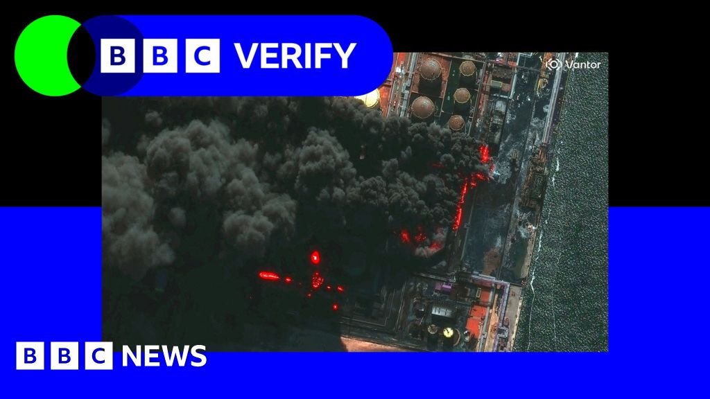Huge fires at Russian oil facilities following Ukraine strikes, satellite images show
