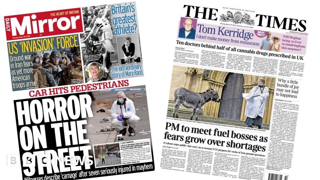 The Papers:  'Horror on the street' and 'Fears grow over shortages'