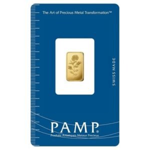 PAMP Suisse Rosa 1 gram .9999 Gold Bar - Sealed Assay Card