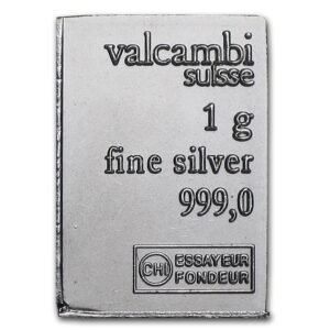 Valcambi 1 Gram 999 Silver Bar Au Combibar Suisse