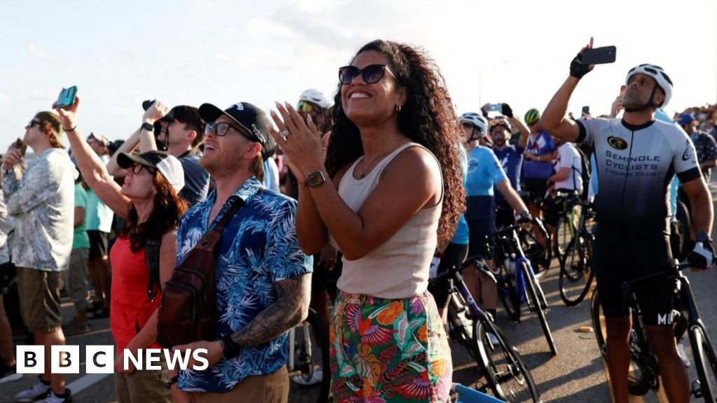 'We go for all humanity' – emotional moment as Artemis II blasts off