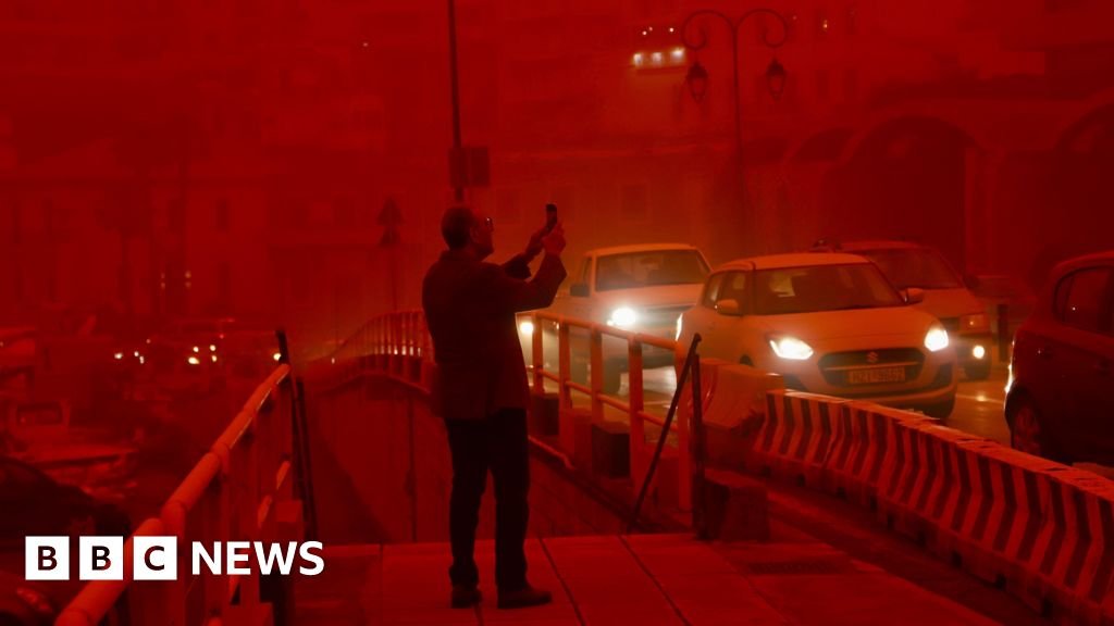 Man dies in Athens storm as Saharan dust shrouds Crete