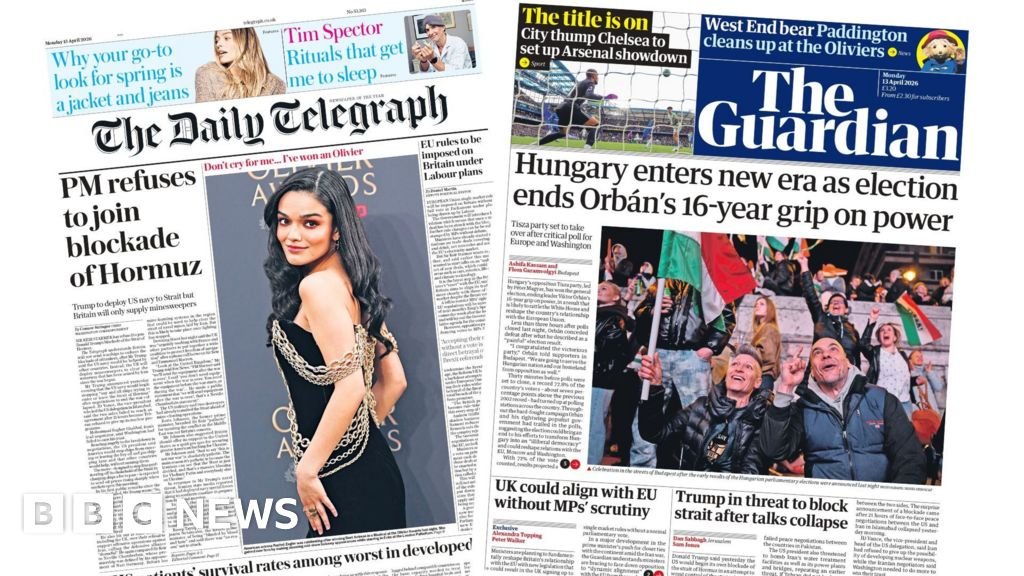 The Papers: 'PM refuses to join blockade' and 'Hungary enters new era'