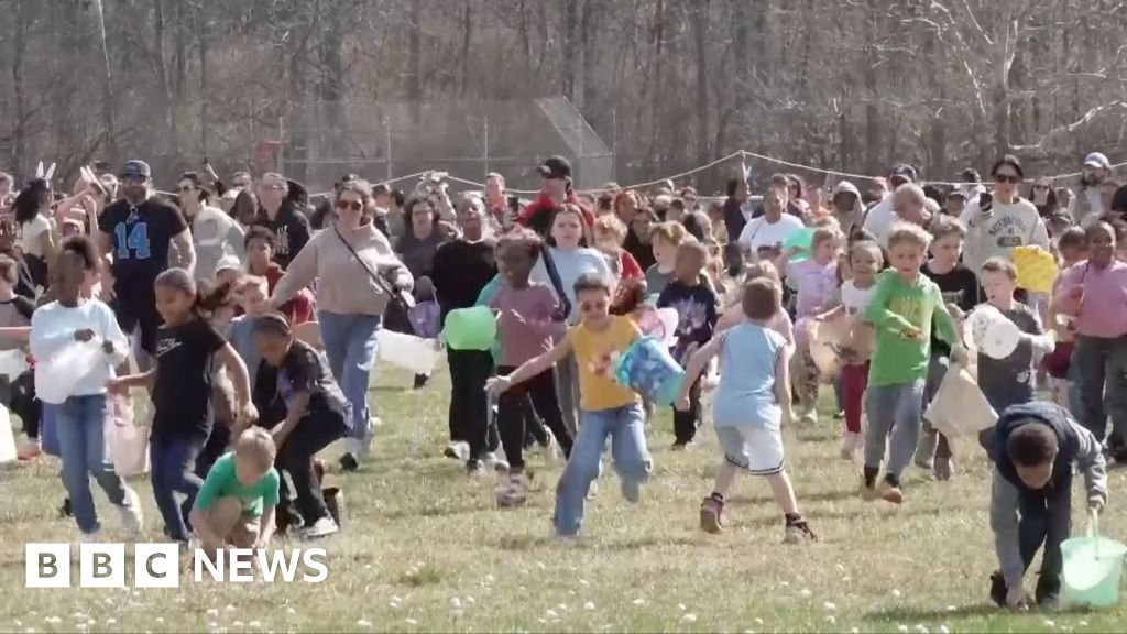 Marshmallows fall from the sky at annual Michigan Easter event