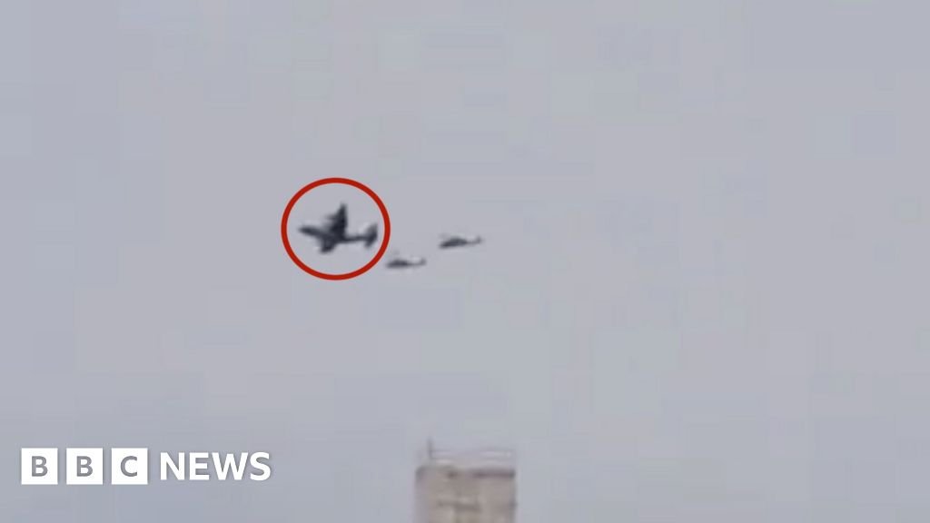 Video appears to show a US plane and helicopters over southern Iran