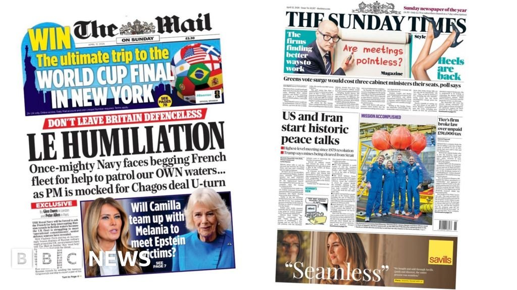 The Papers: 'Le Humiliation' and 'US and Iran start historic peace talks'