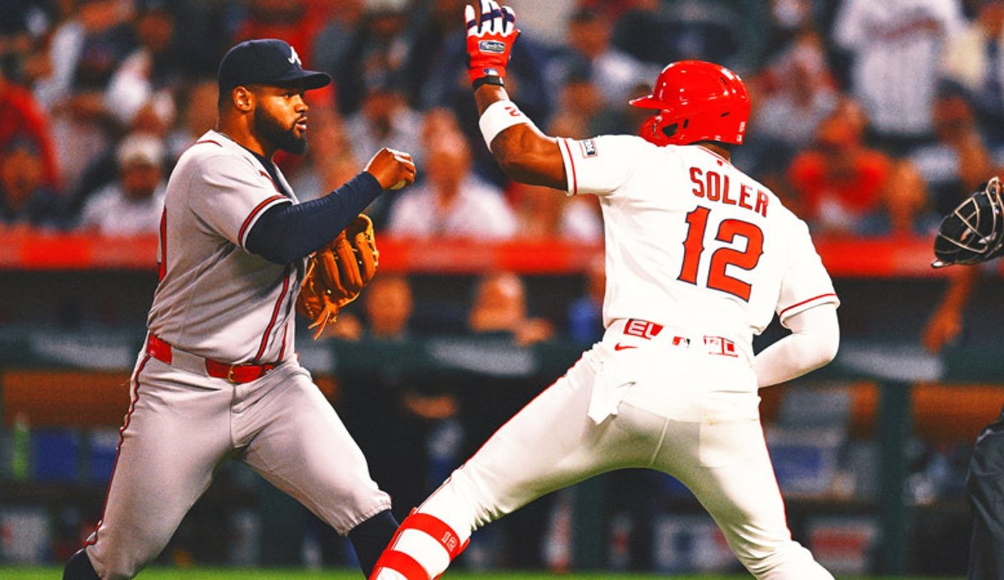 Jorge Soler, Reynaldo López Suspended 7 Games Apiece for Angels, Braves Brawl