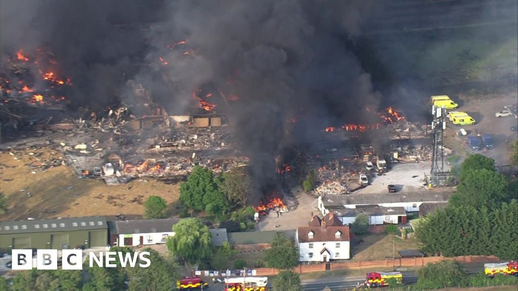 Watch: Moment of explosion as huge fire breaks out at Essex industrial site