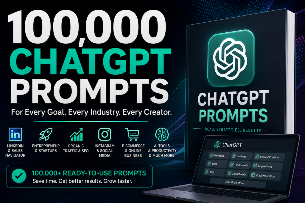 100,000 chat gpt prompts featured image on digi store at newsnews.org.