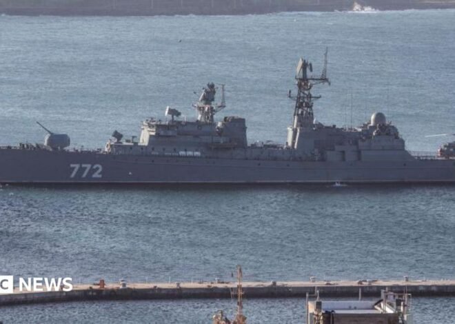 Russian warship carried out firing exercise off Plymouth coast