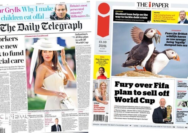 The Papers: 'Workers face new tax' and 'Fury over Fifa plan'