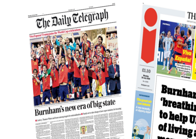 The Papers: 'Burnham's new era' and 'Viva España!'