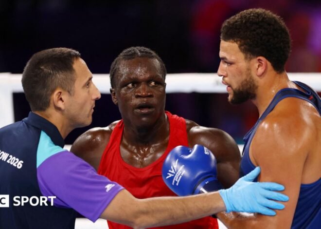 Commonwealth Games 2026: Aziz Abdul, grandson of Idi Amin, disqualified for headbutt in Glasgow