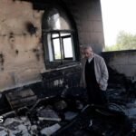 Israeli settlers set fire to mosques, cars and farm land in West Bank, Palestinians say