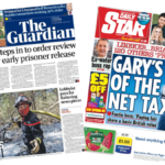 Newspaper headlines: ‘Row over early prison release’ and ‘Gary’s back of the net tax’