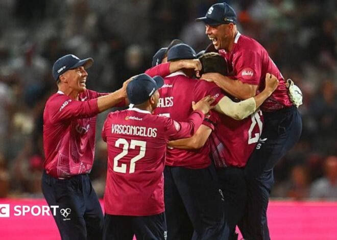 T20 Blast final: Northamptonshire Steelbacks beat Hampshire Hawks