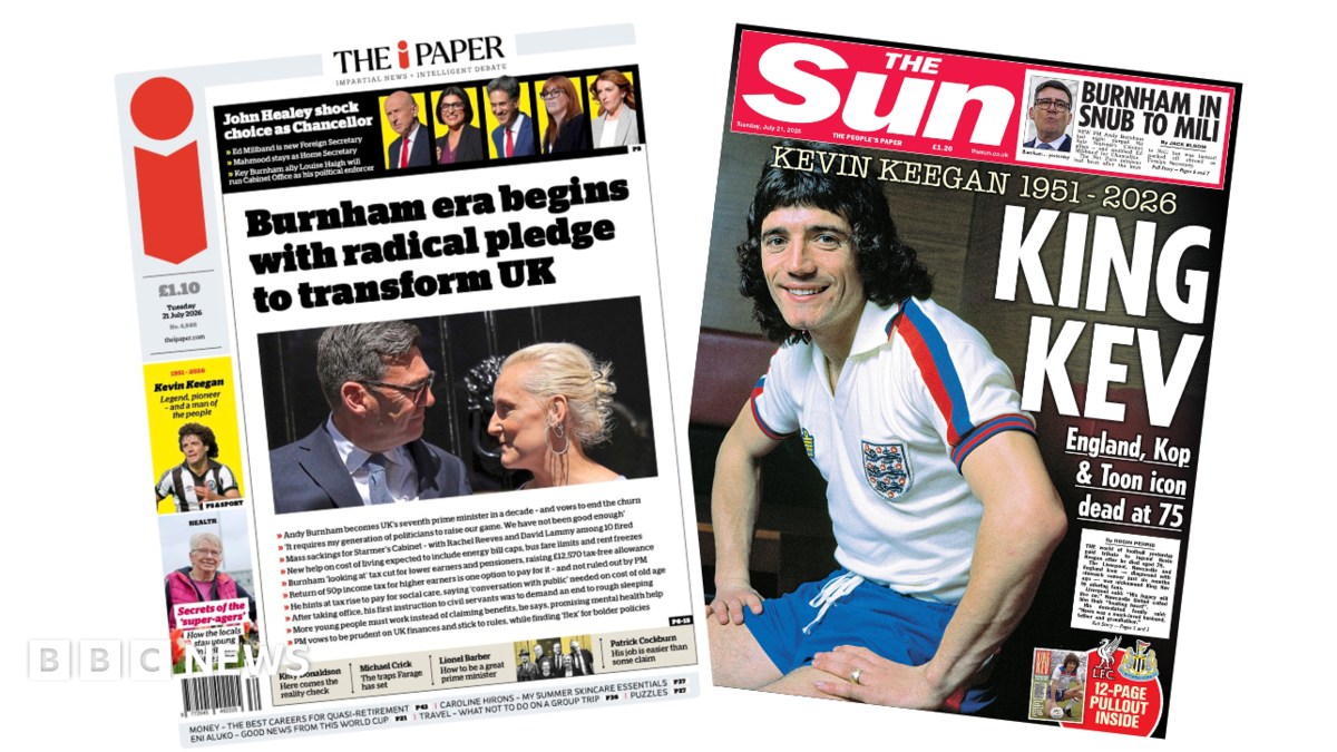 The Papers: 'Burnham era begins' and 'King Kev'