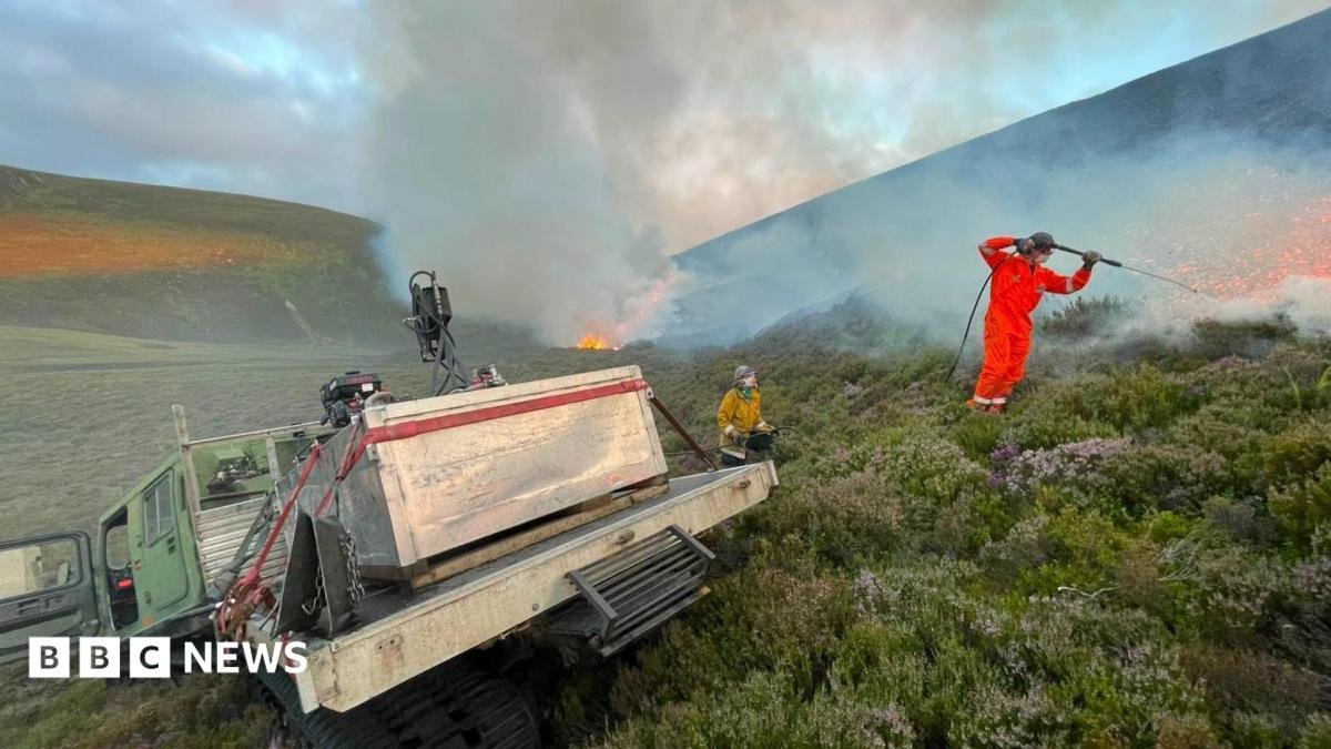 Rain brings hope of relief for fire crews fighting Cairngorms wildfire