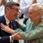 Who is Andy Burnham's wife, Marie-France van Heel?