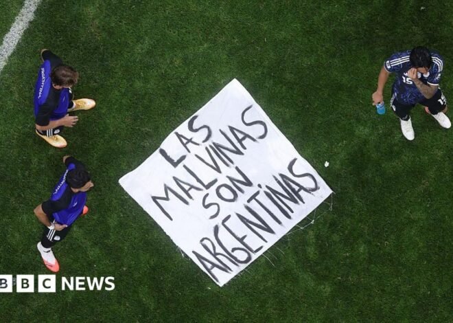 White House defends Argentina team over Falklands banner