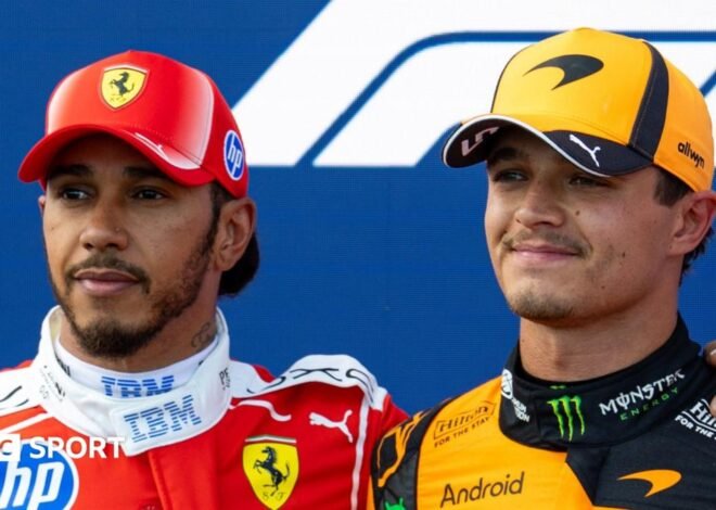 Hungarian Grand Prix: Lando Norris cautious despite pole as qualifying ‘falls apart’ for Lewis Hamilton