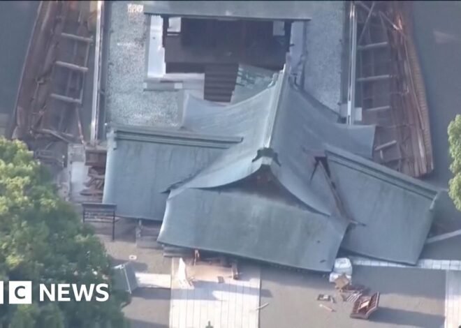 The moment Tuesday’s powerful earthquake hit Japan