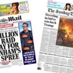 UK papers: 'Burnham's big spree' and Streeting 'bid to win back Trump'