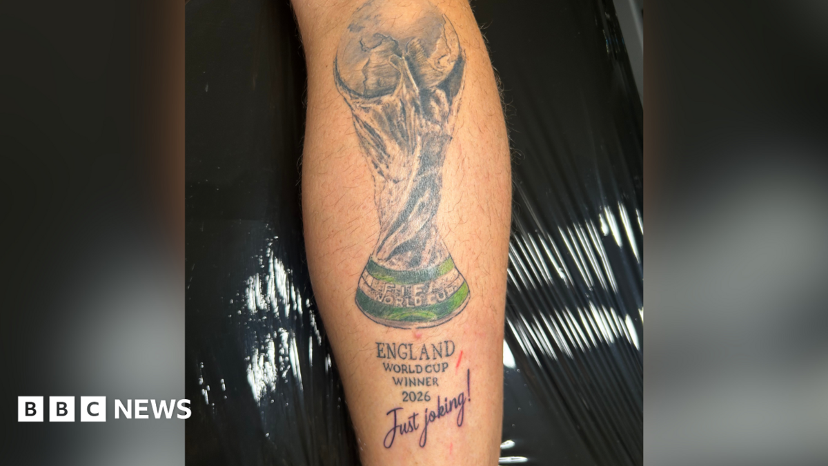 ‘Just joking’ added to fan’s England World Cup win tattoo