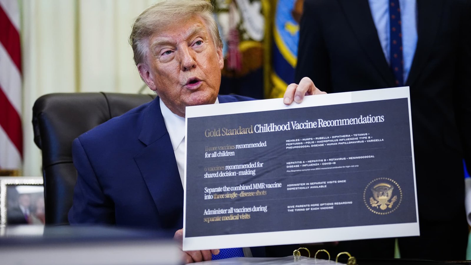 Trump wants to split childhood shot up