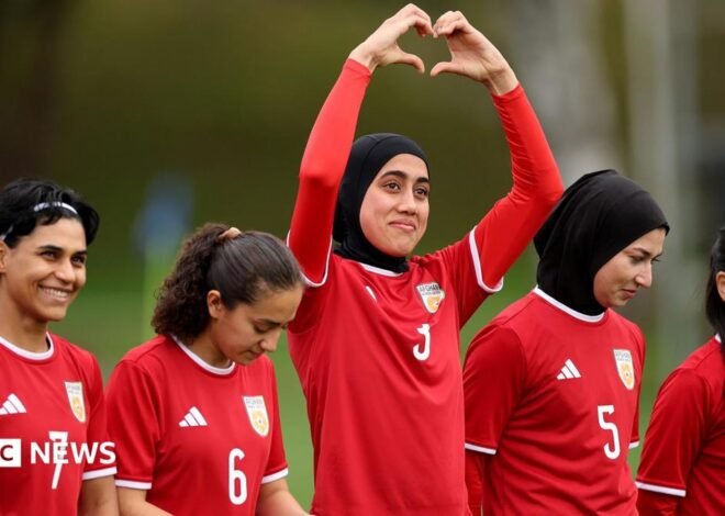 Banned from football at home, Afghan women’s team reunite 8,000 miles away