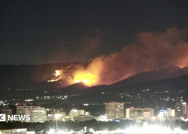 Hawk fire: 90,000 told to evacuate as wildfire approaches Reno, Nevada