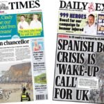The Papers: 'Spanish border crisis' and 'iron chancellor'