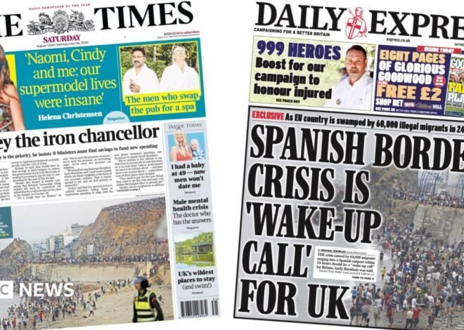 The Papers: 'Spanish border crisis' and 'iron chancellor'