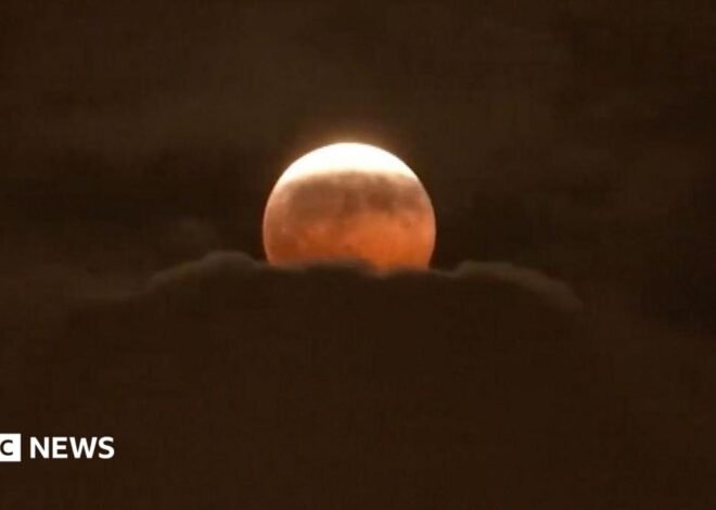 Stargazers around the world glimpse ‘Blood Moon’ lunar eclipse