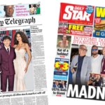 UK papers:  'Tories to end social housing for foreigners' and 'Bottoms down'