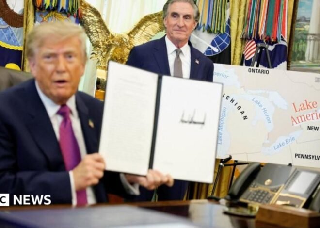 Trump signs order to rename Lake Ontario to Lake America