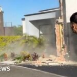 Family’s narrow escape before earthquake shakes home