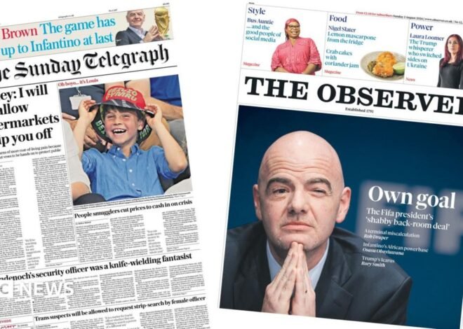 Newspaper headlines: Chancellor ‘warns’ supermarkets and ‘own goal’