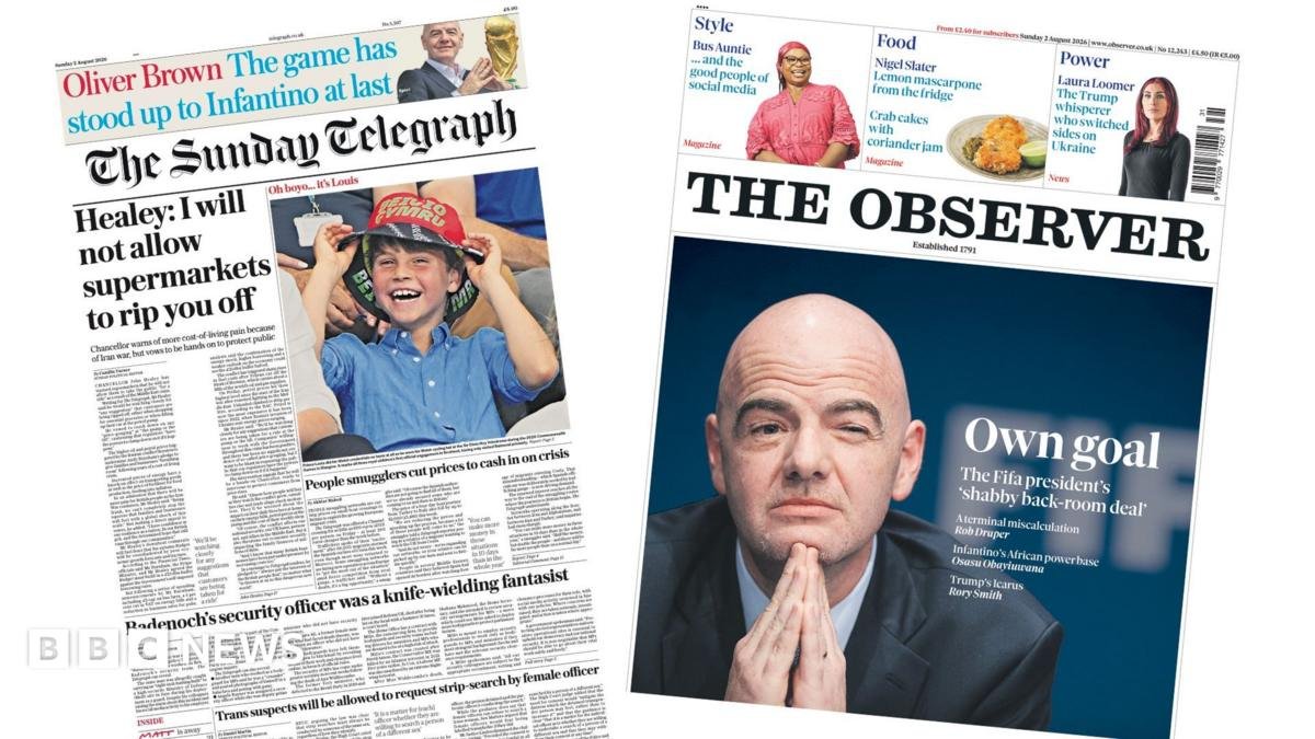 Newspaper headlines: Chancellor ‘warns’ supermarkets and ‘own goal’
