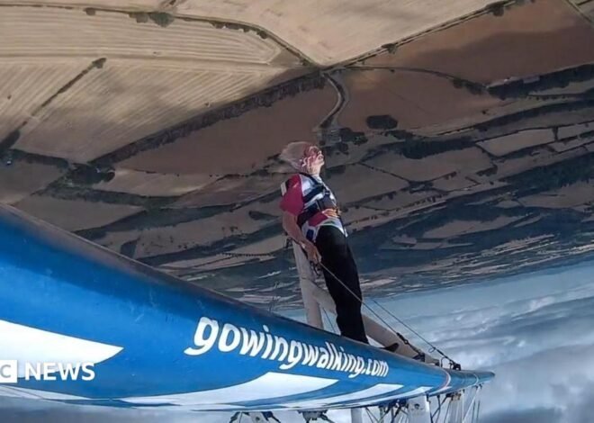 Gloucestershire woman, 97, breaks record for oldest wingwalker