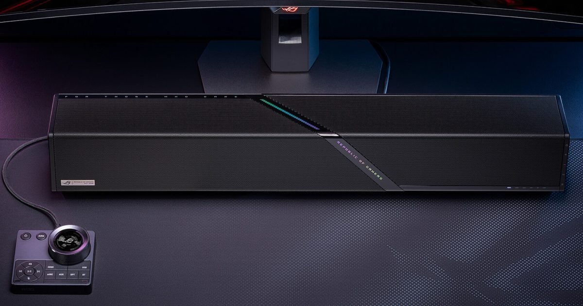 ASUS’s $600 ROG soundbar lets you trash-talk without a headset, and it’s finally in the US
