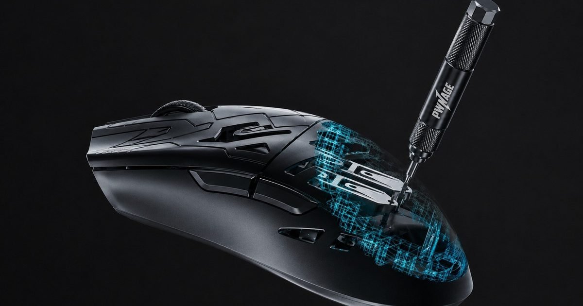 Pwnage’s new gaming mouse lets users adjust click force and travel with a screwdriver