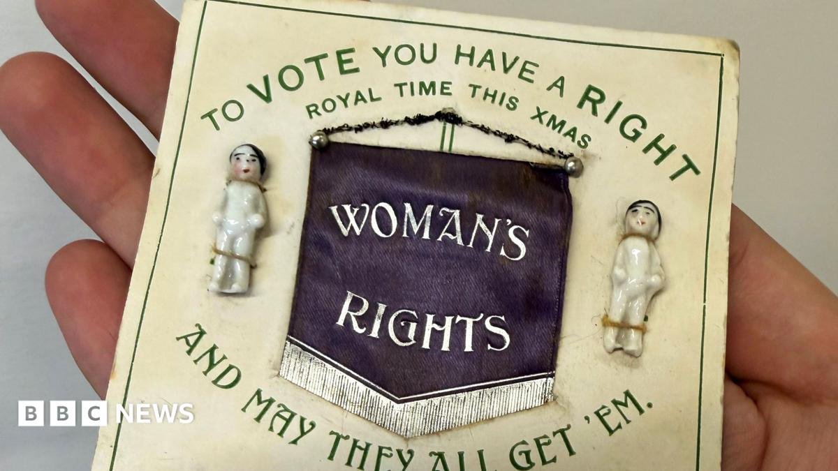 Rare Suffragette Christmas card discovered in Flintshire valued at £2,500