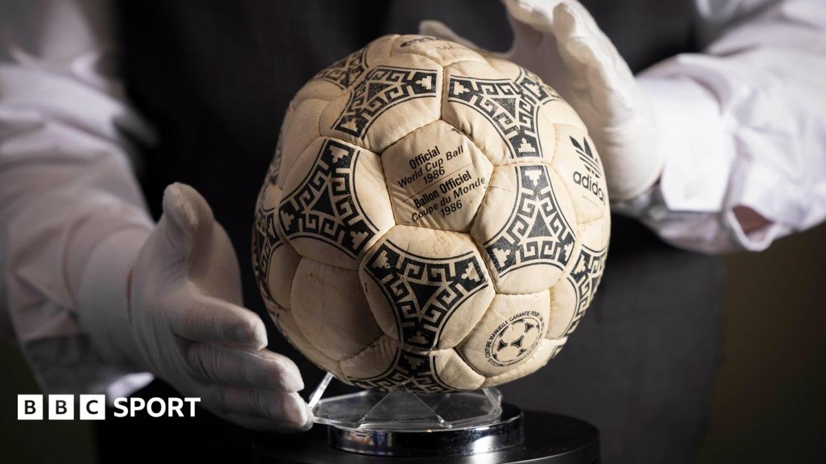 Diego Maradona’s ‘Hand of God’ football from 1986 World Cup win over England sells for £2.5m
