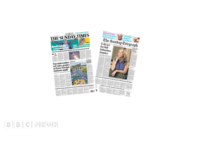 Newspaper headlines: ‘Top universities cut entry grades’ and ‘Uefa set for Infantino inquiry’