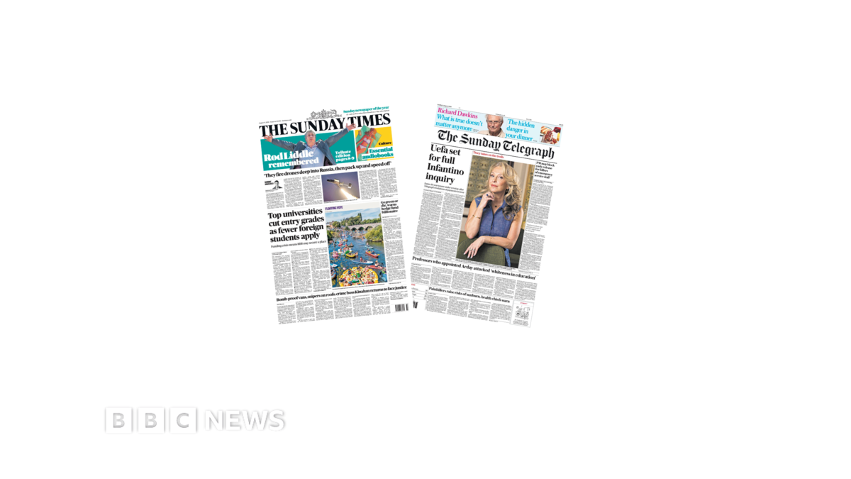 Newspaper headlines: ‘Top universities cut entry grades’ and ‘Uefa set for Infantino inquiry’