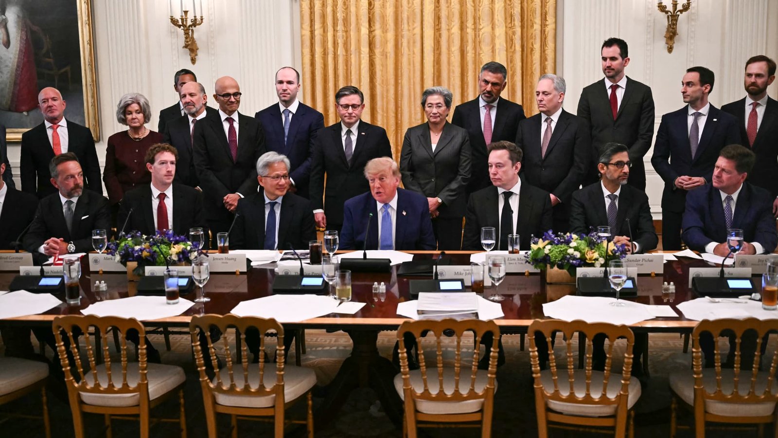 Trump touts AI self regulation, benefits of data centers in meeting with top tech leaders