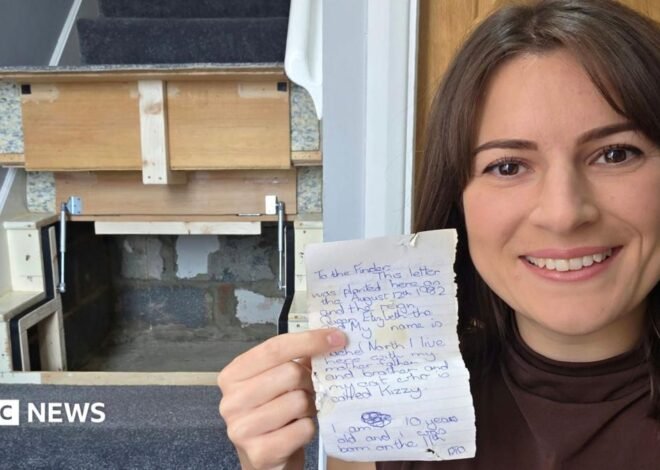 Child's hidden letter found after 44 years