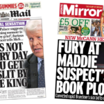 Newspaper headlines: ‘Gaslit by the King’ and ‘McCann suspect’s book plot’