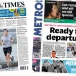 'Farage faces Met inquiry' and 'Ready for departure?'